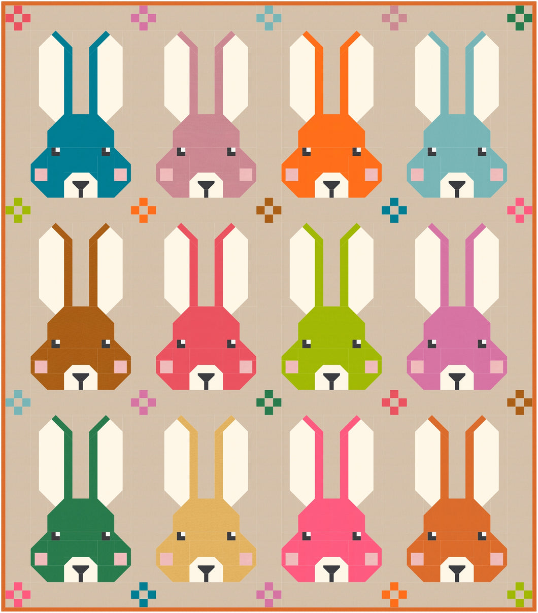 COTTONTAIL RABBITS_ digital quilt pattern